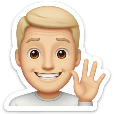 Man with a smile like if I said him notations bu he's just moking me sticker