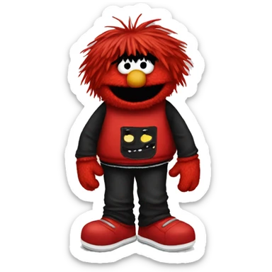 Emo Elmo sticker