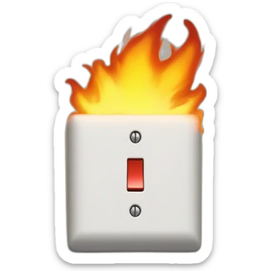 Switch which burns sticker