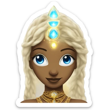 Pleiadian radiant glowing diva woman female third eye sticker