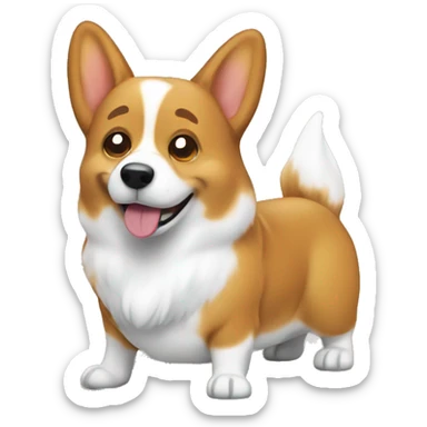Corgi pooping sticker
