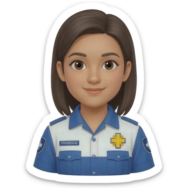 Filipino man paramedic uniform with shoes sticker