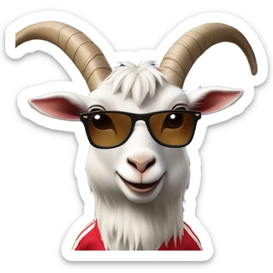 goat with sunglasses, chivas jersey sticker