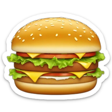 Un hamburger qui mange un hamburger sticker