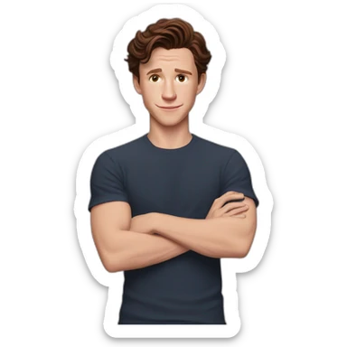tom holland avec une areignée sticker