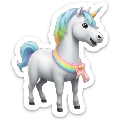Licorne en tutu qui mange une sucette sticker