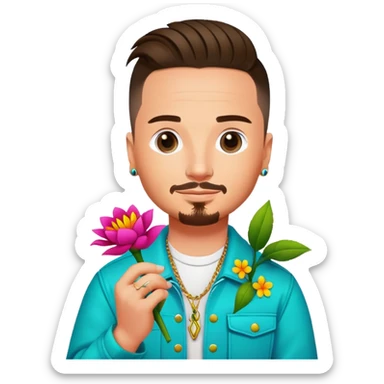 flor de colores j balvin sticker