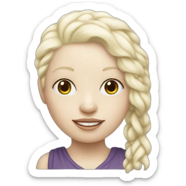 Femme albinos avec drapeau Suède sticker