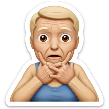 two hands stand alone making a choking gesture sticker