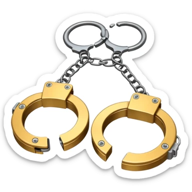 cracking handcuffs with beautiful effects sticker