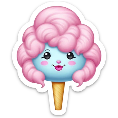 Vintage circus cotton candy sticker