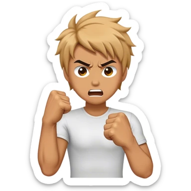 ripping hair out with fists angrily  sticker