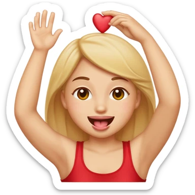 emoji licking armpit sticker