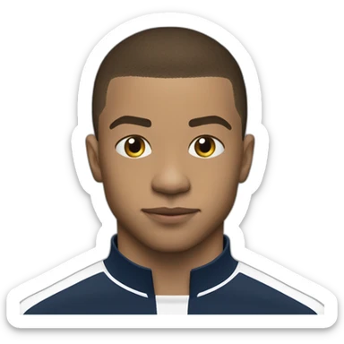 Vue sur Mbappe dans son dos écrit Mbappe 10 sticker