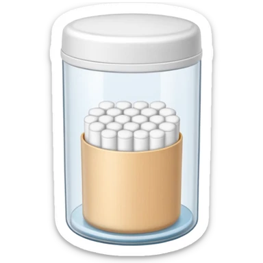 Fully packed container with Cotton swabs sticker