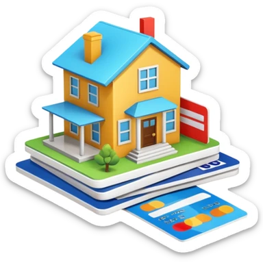 4d house for sale, bank, insurance card sticker