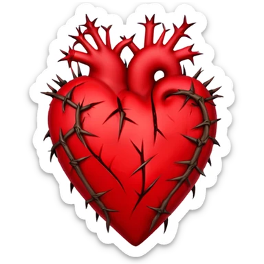 jesus heart with thorns sticker