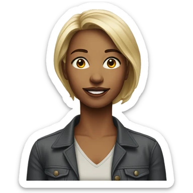 realistic portrait of woman sticker