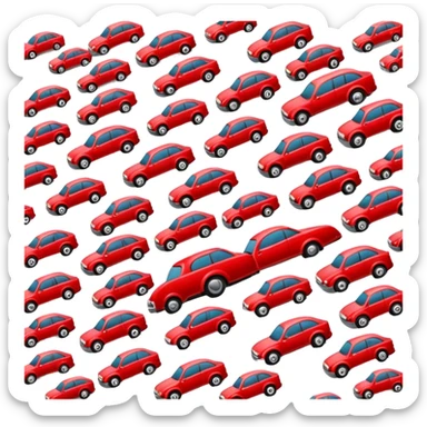 Roten carros  sticker