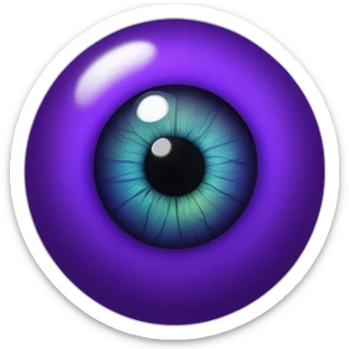 majestic godly violet iris eyeball serious intense symmetrical knowledgable sticker