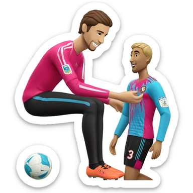 fernando muslera playing with barbie doll sticker