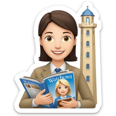 Testemunha de jeová com revista sticker