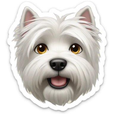 West highland terrier face sticker
