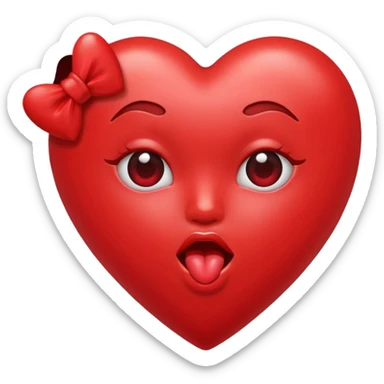 Heart blowing kisses sticker