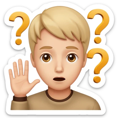 question mark face sticker