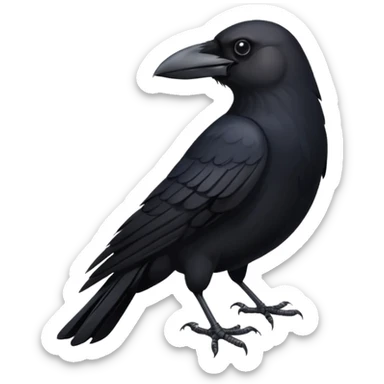 only a crow sticker