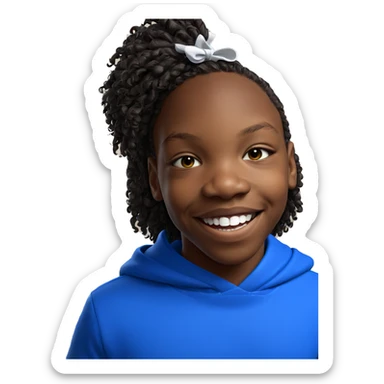 smiling dark-skinned boy portrait sticker