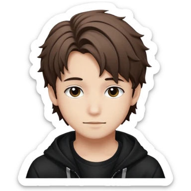 felix of stray kids brunnete sticker