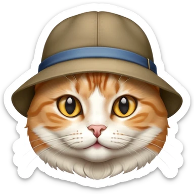 Cat wearing hats  sticker