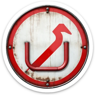 no u turn board sticker