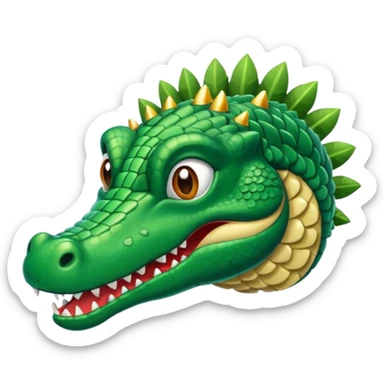 Hazme un avión con cabeza de cocodrilo sticker