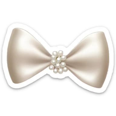 Bow with pearl sticker
