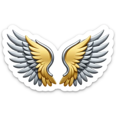 "K" between two wings sticker