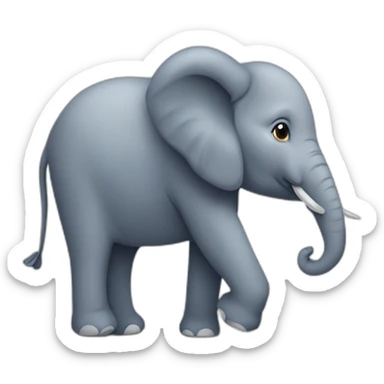 Éléphant qui dit, je t’aime. Maman sticker