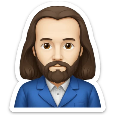 Dmitri Mendeleev with periodic table of elements sticker