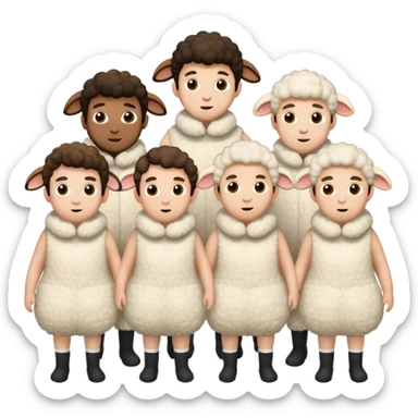Só quero 5 pessoas vestidas de ovelhas  sticker