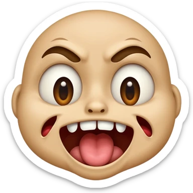 Uma junção destes dois emojis 🤪🤤 sticker