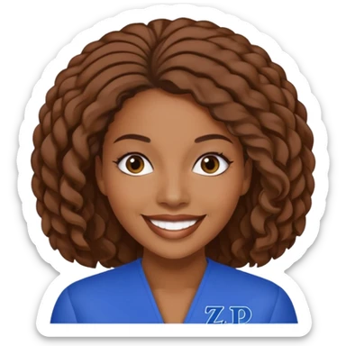 Zeta Phi Beta Sorority black women emoji sticker