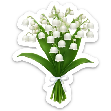 Lilly of the valley bouquet  sticker