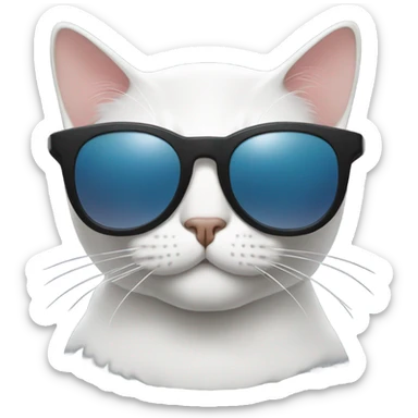 Cat with sunglasses sticker