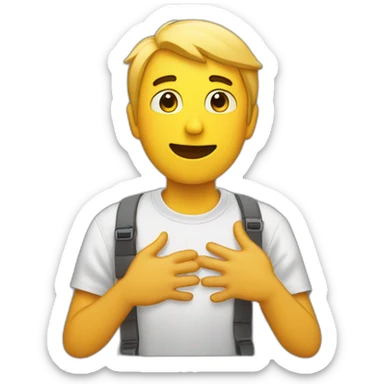 camera roll friend wawing his hands sticker