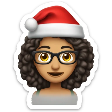 governor of Puerto Rico Jenifer Gonzalez with Santa’s hat sticker