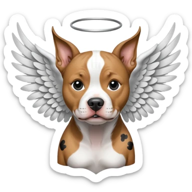 Pitbul manchas blancas y negras, hembra hacerla cln alistas como un angel  sticker