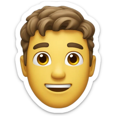 man looking sideways excited sticker