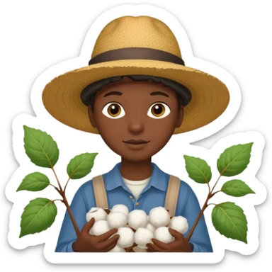 Black person picking cotton sticker
