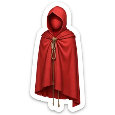 spartan cloak, red cloth tied sticker